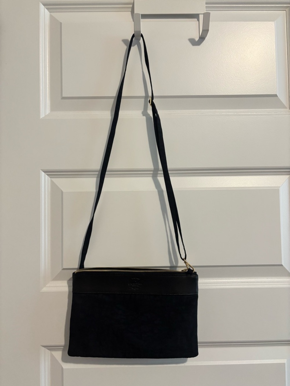 Herschel Supply Company Black Suede Crossbody Bag